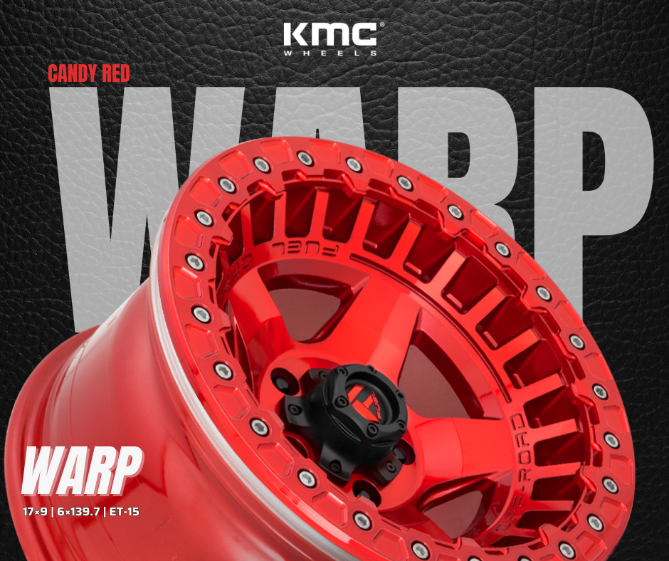 Mâm Fuel WARP Beadlock D117 17×9 | 6×139.7 | ET-15 (Màu Đỏ Candy)